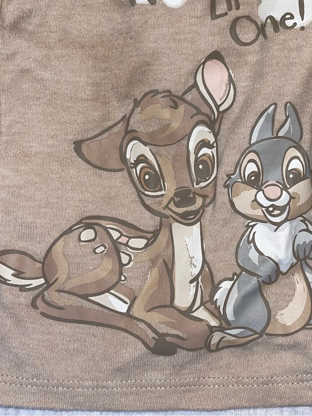 Disney Brown 'Welcome Little One' Bambi Top with Cream Printed Pants